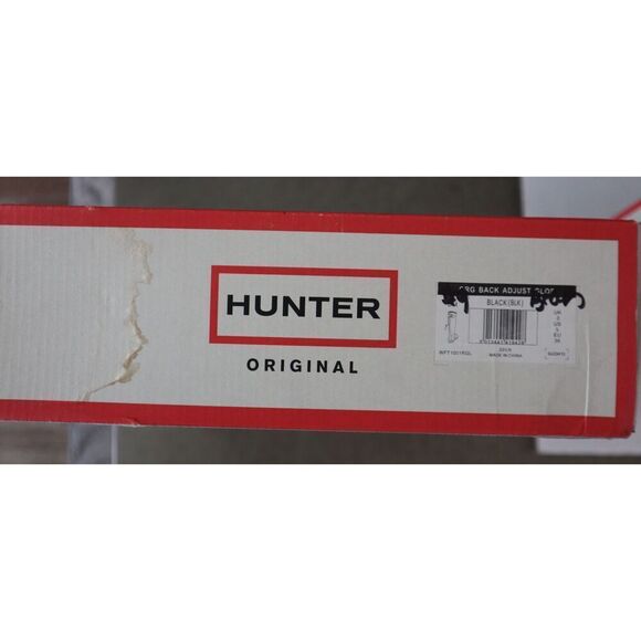 Hunter Men Sz 4 WMNs 5 Black Original Back Adjustable Gloss Tall Rain Boots - Picture 16 of 16